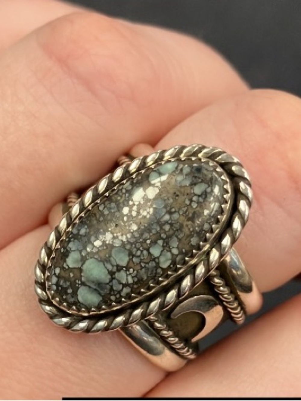 Grizzly bear silversmithing star fox variscite size 8 sterling silver New